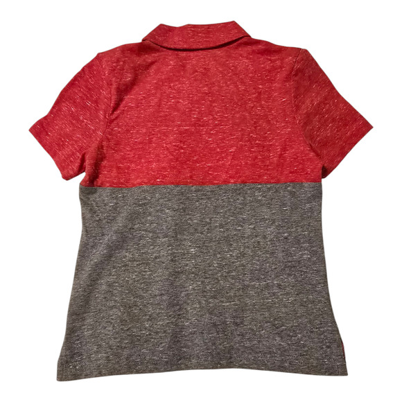 NWT Arizona Jean Co Kid Short Sleeve Polo Red Block XS - Picture 2 of 3